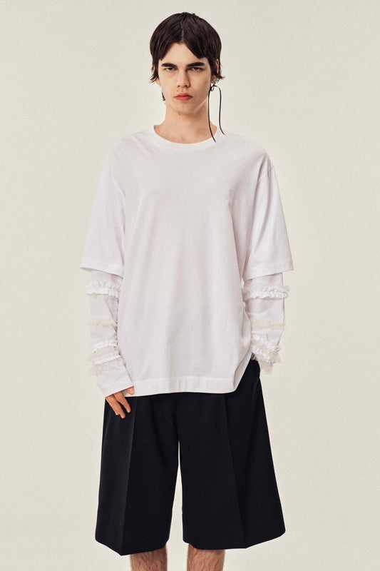 Ruffle Frill Long Sleeve T-Shirt