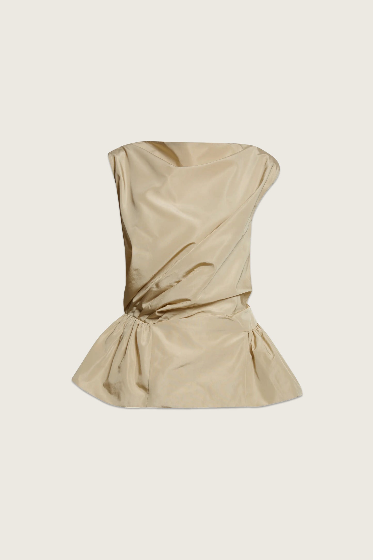 Draped Bind Peplum Top