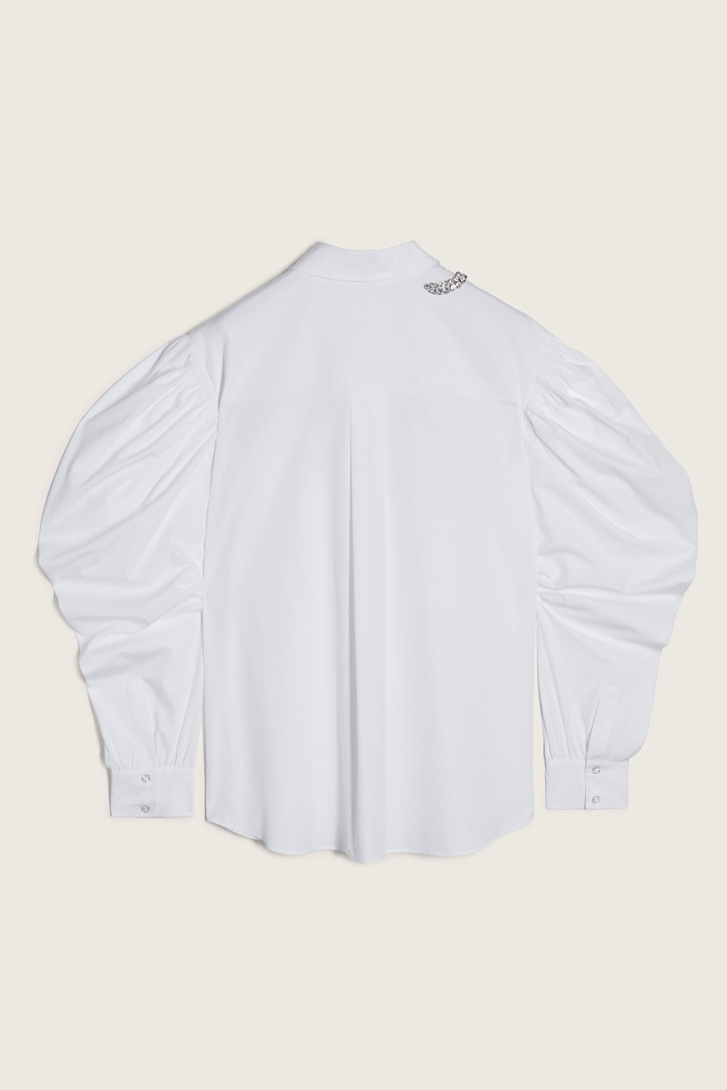 Embellished Draped Sleeve Masculine Shirt