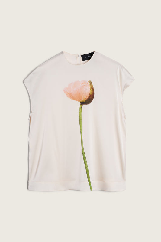 Poppy Motif Smock Top