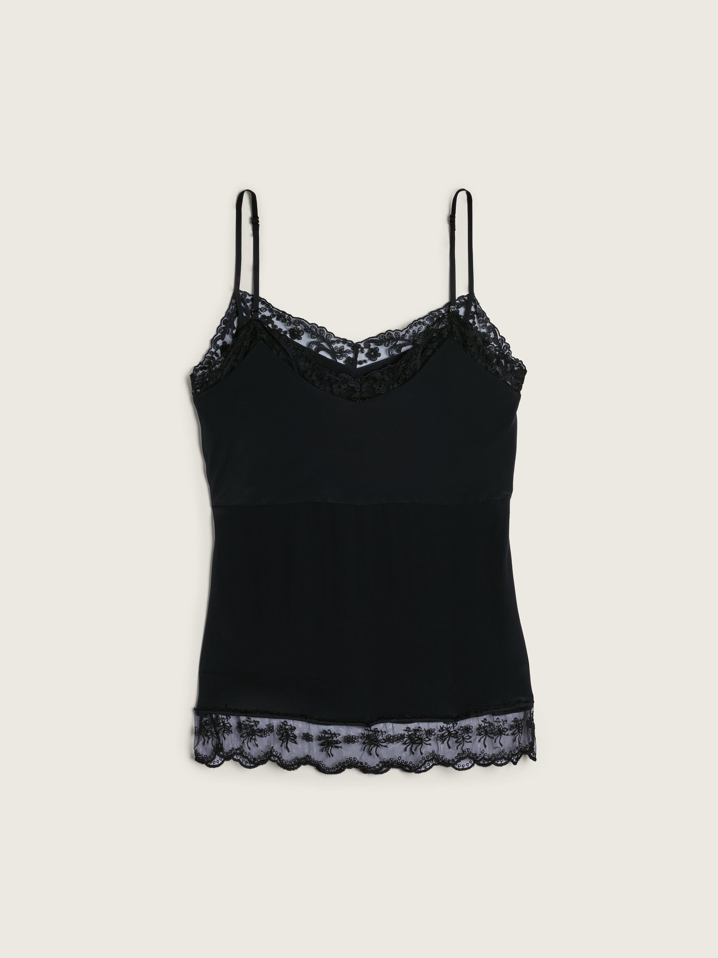 Lace Trim Negligee Cami