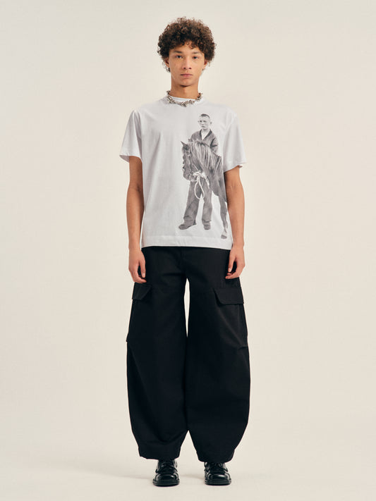 Cargo Balloon Knee Pleat Trousers