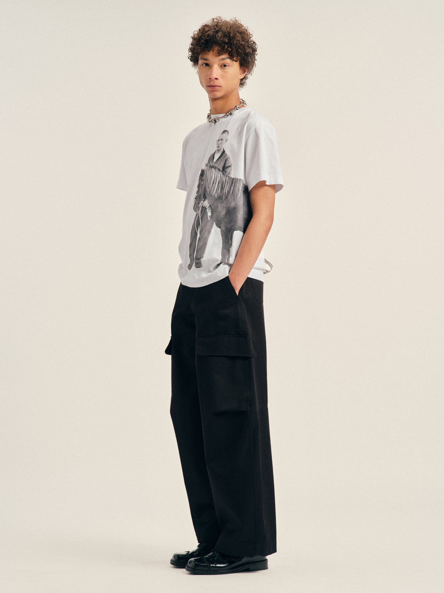 Cargo Balloon Knee Pleat Trousers