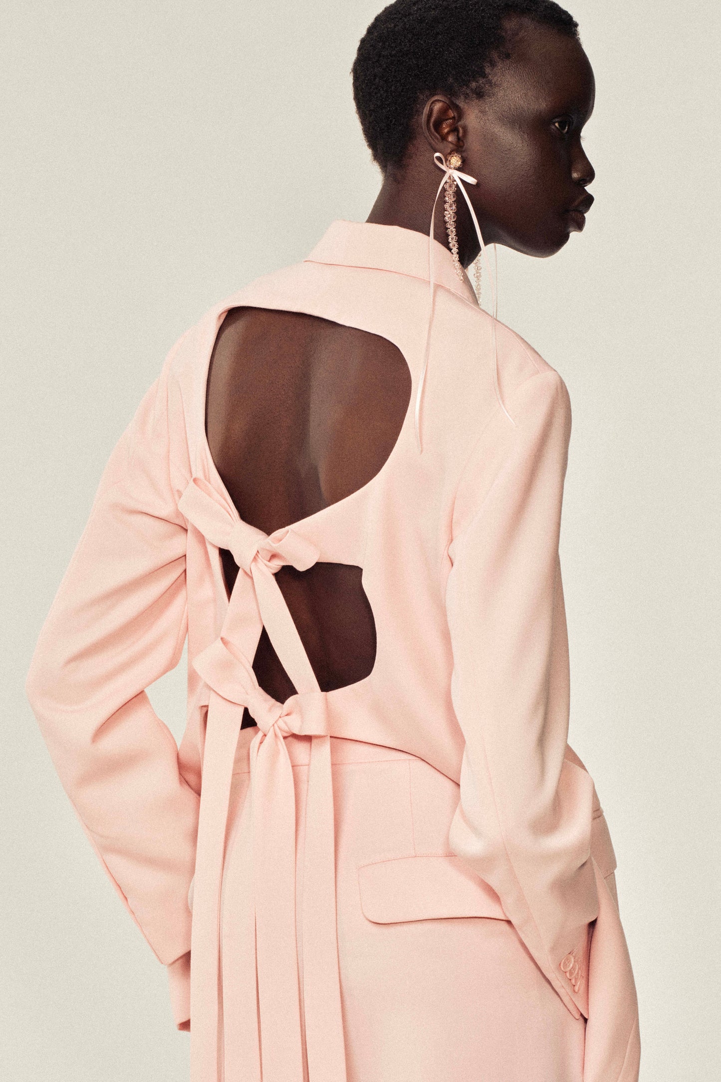 Cut-Out Bow Detail Jacket