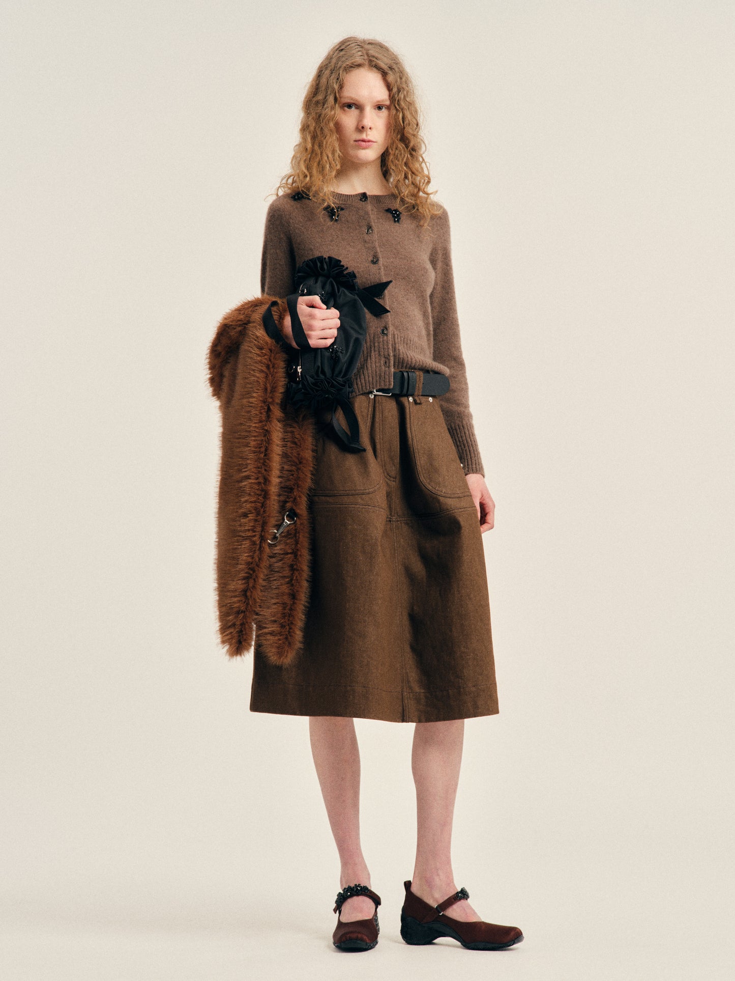 Embellished Relaxed Cashmere Cardigan