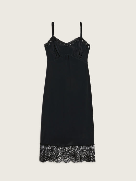 Lace Trim Slip Dress