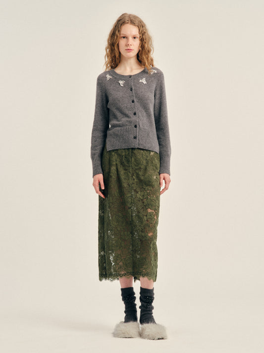 Peeling Waist Column Skirt