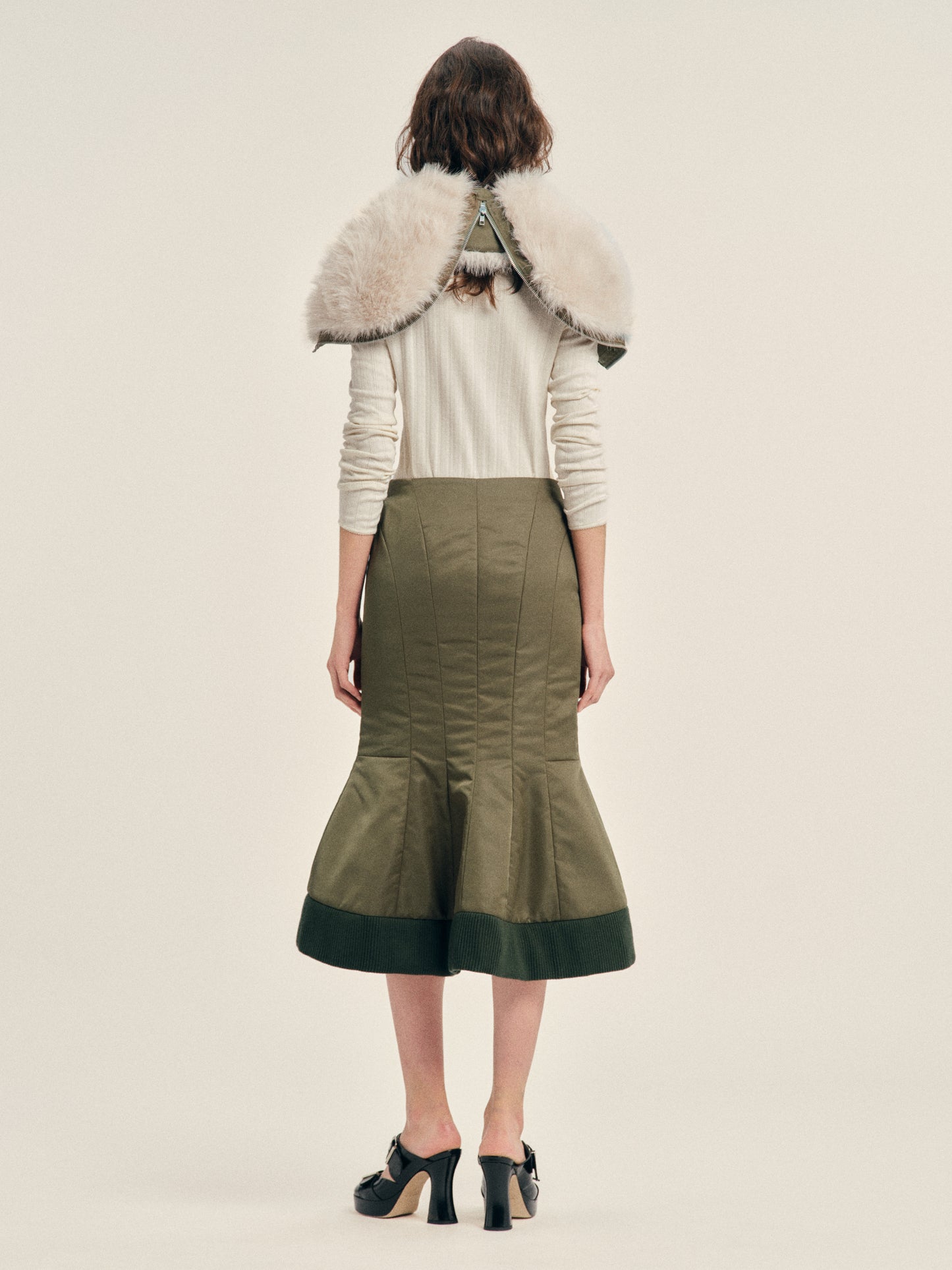 Padded Sculpt Bomber Skirt