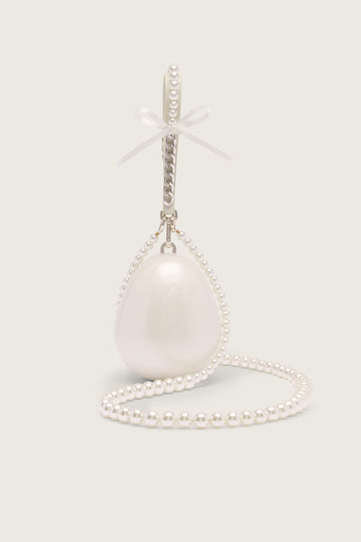 【関税込み】Simone Rocha ホワイト Pearl Bow バッグストラップ Simone Rochaのホワイト Pearl Bow バッグストラップがセール中