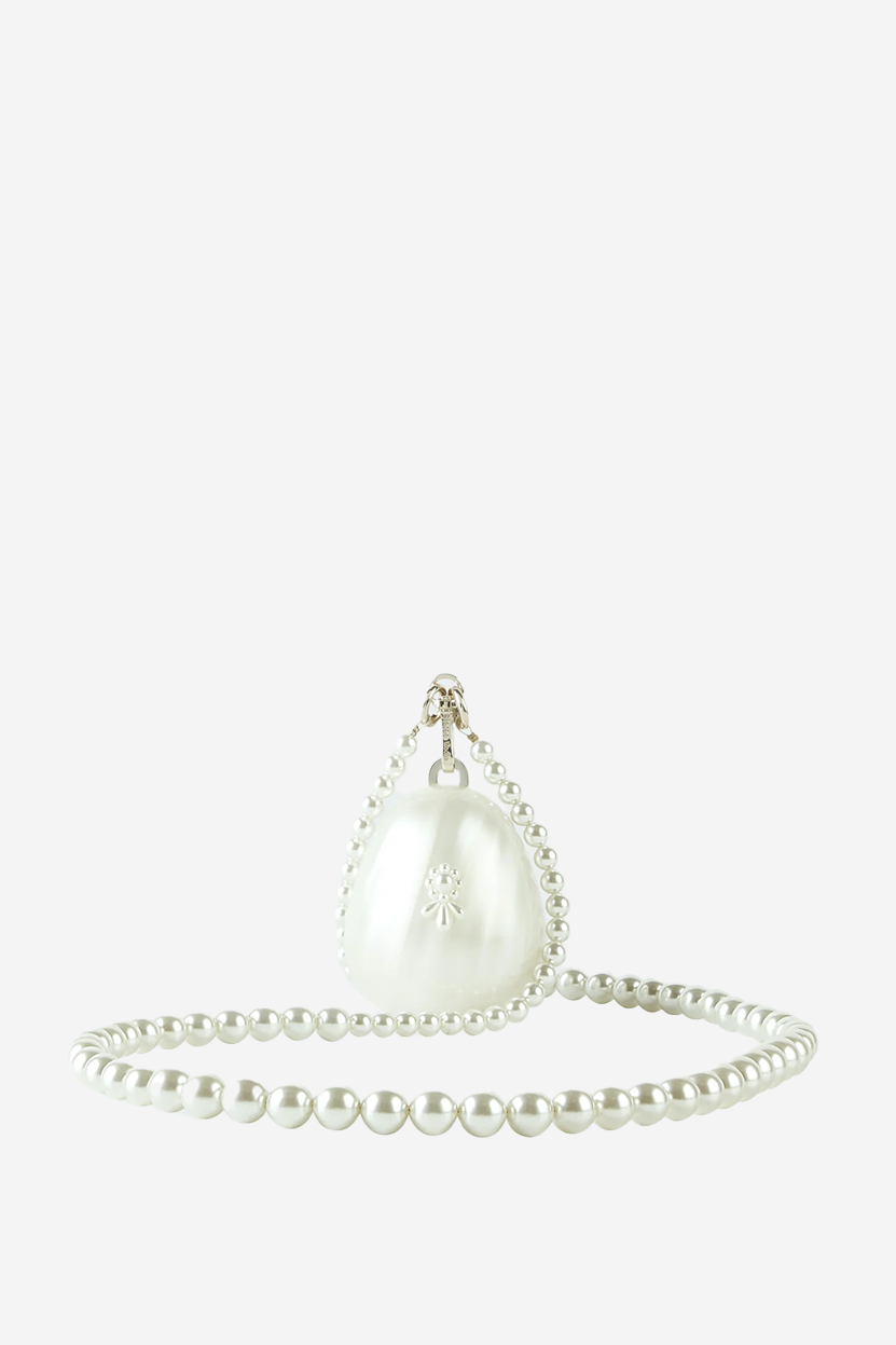 Embellished Nano Pearl Egg Bag