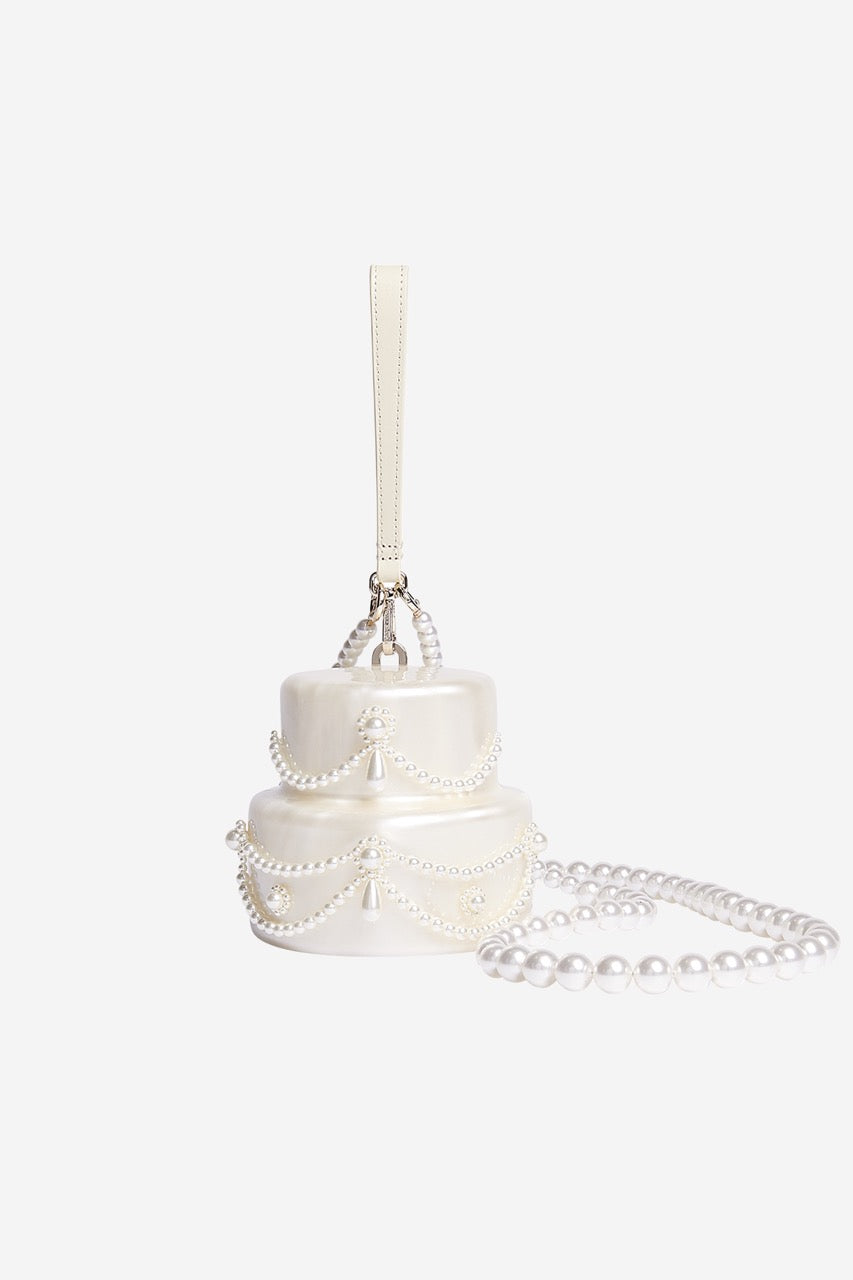 Embellished Pearl Cake Bag