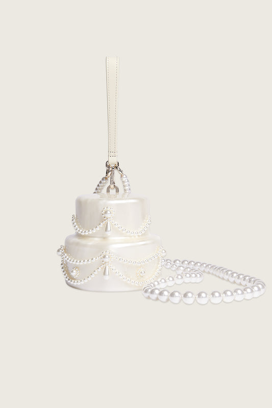 Embellished Pearl Cake Bag