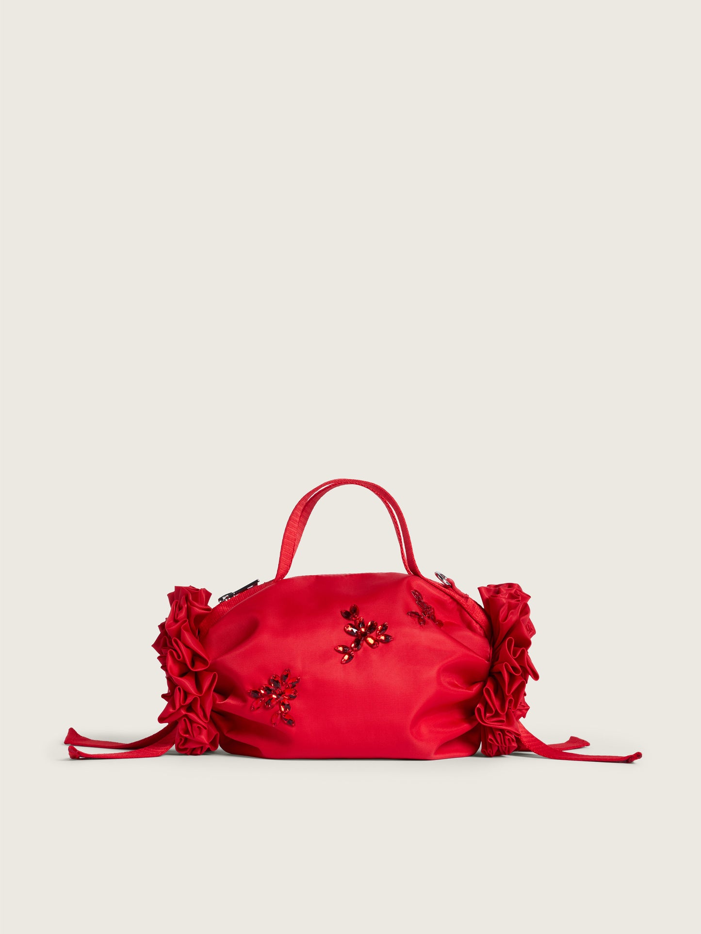 Turbo Embellished Mini Double Ribbon Rosette Bag