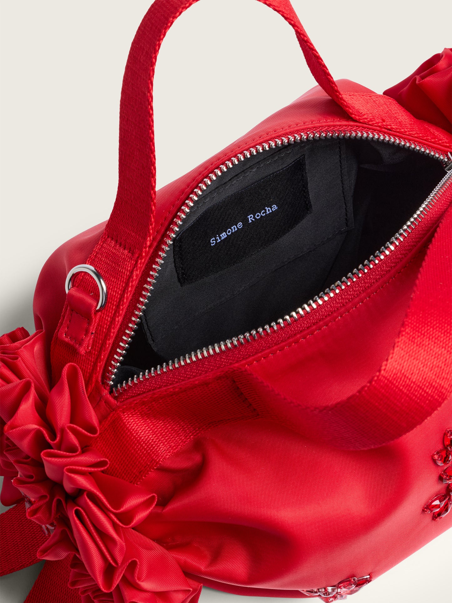 Turbo Embellished Mini Double Ribbon Rosette Bag