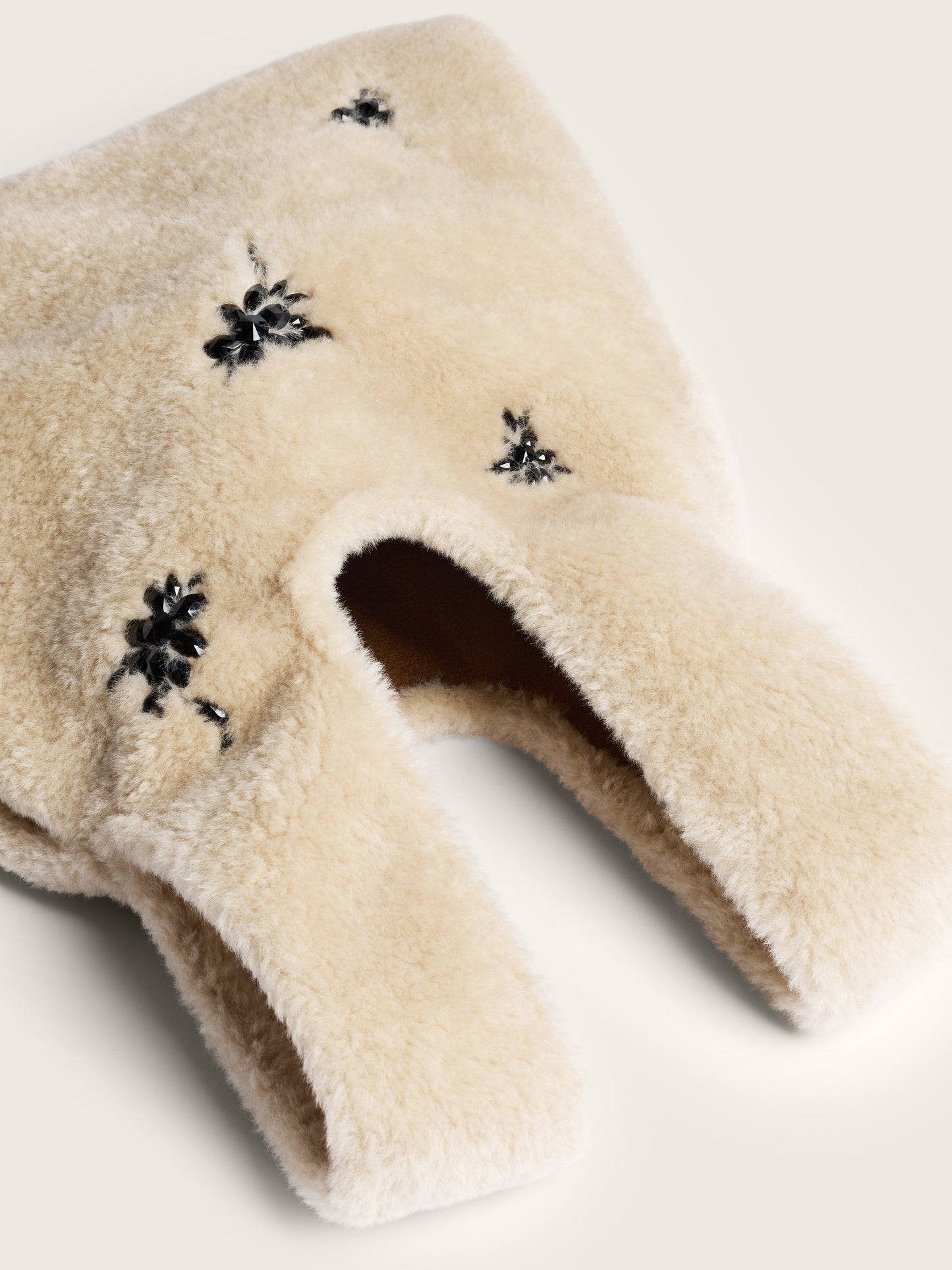 Embellished Faux Fur Shopper Bag