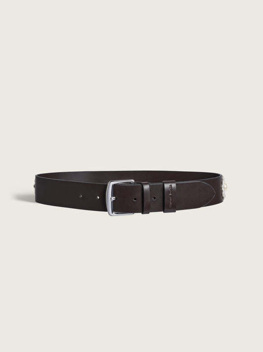 Embellished Leather Belt