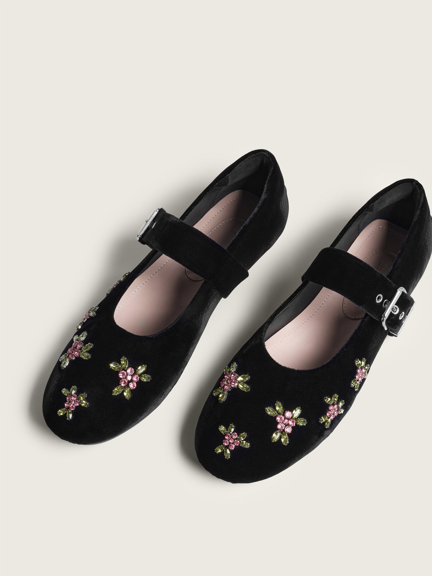Embellished Mary Jane Ballerina Grip