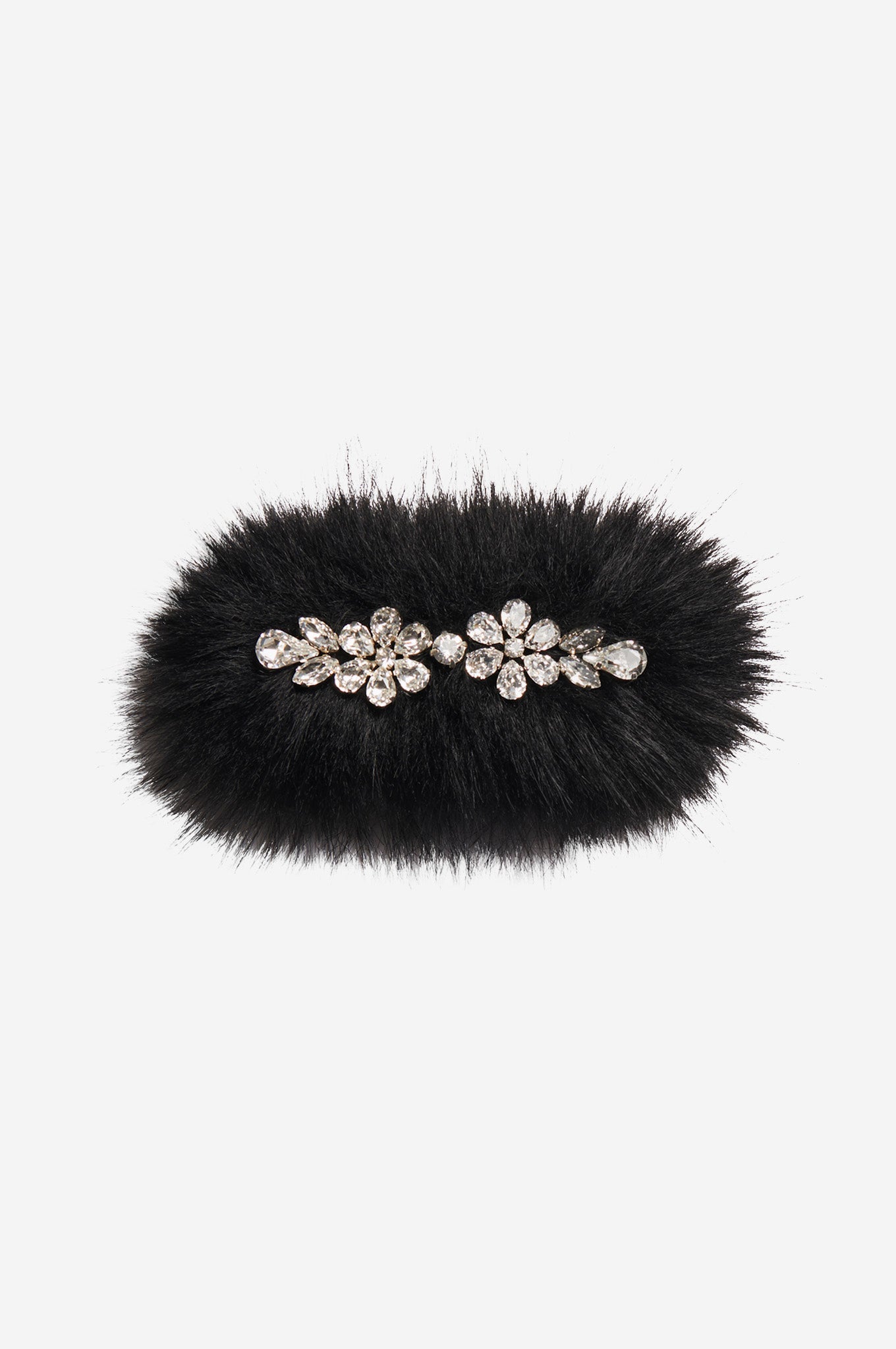 Furry Crystal Hair Clip