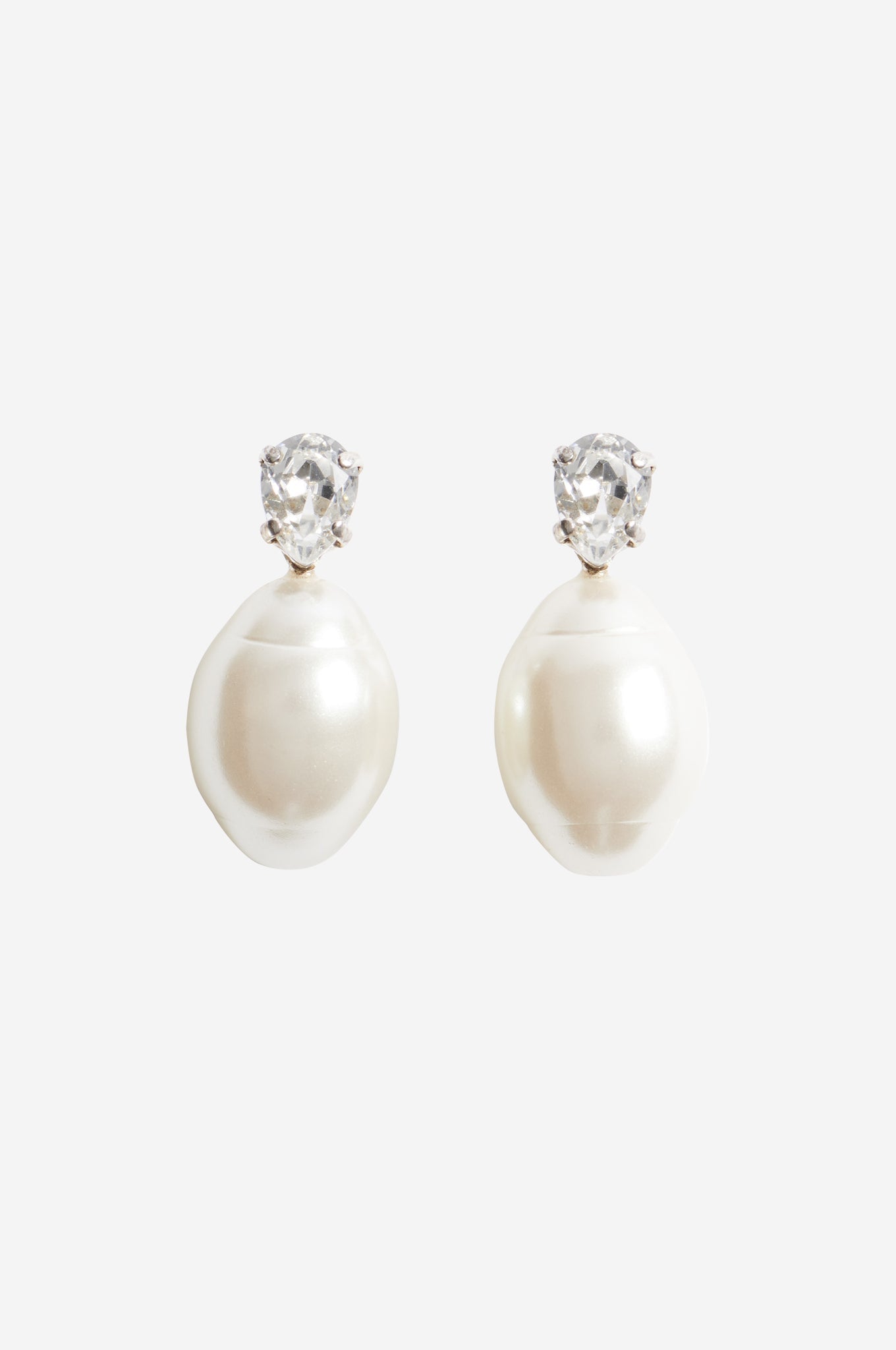 Classic Pearl & Crystal Earrings