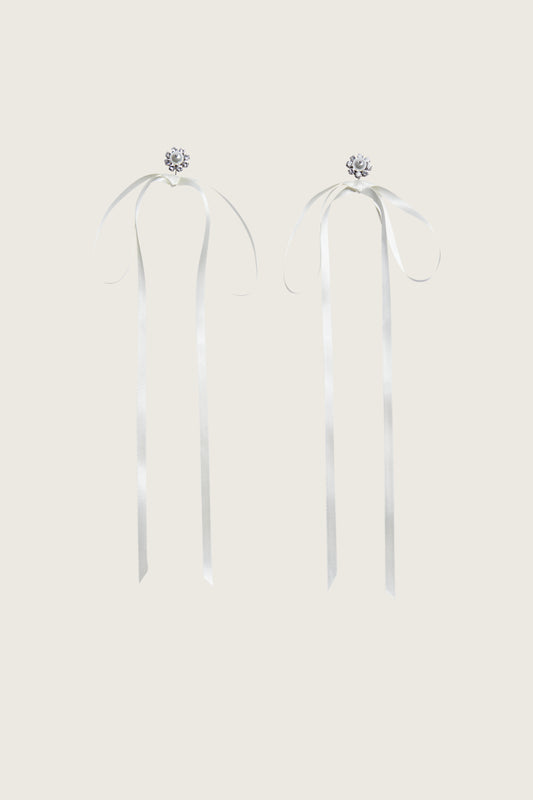 Crystal Daisy Bow Earrings