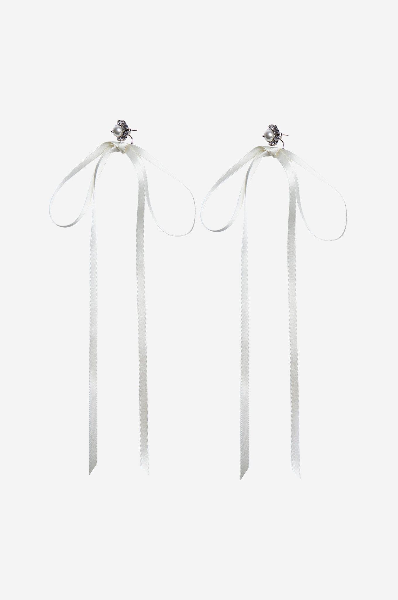 Crystal Daisy Bow Earrings