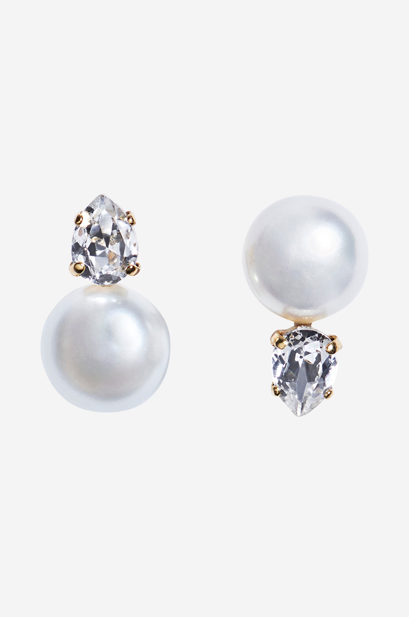 Pearl Dagger Stud Earrings