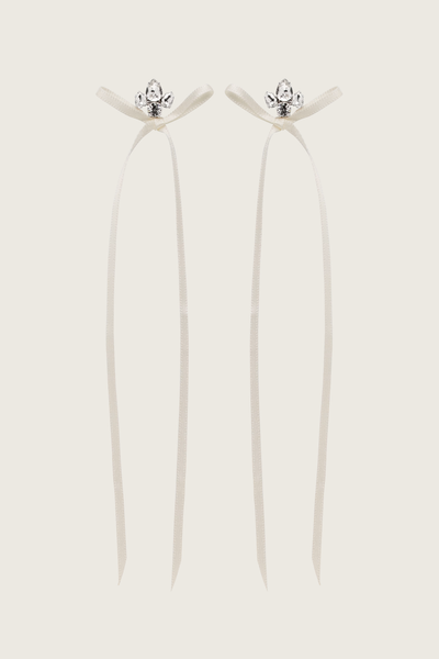 ピアス Simone Rocha Victorian Bow Ribbon Drip Earrings - Crystal - Simone Rocha - Bow Ribbon Drip Earrings – Simone Rocha US