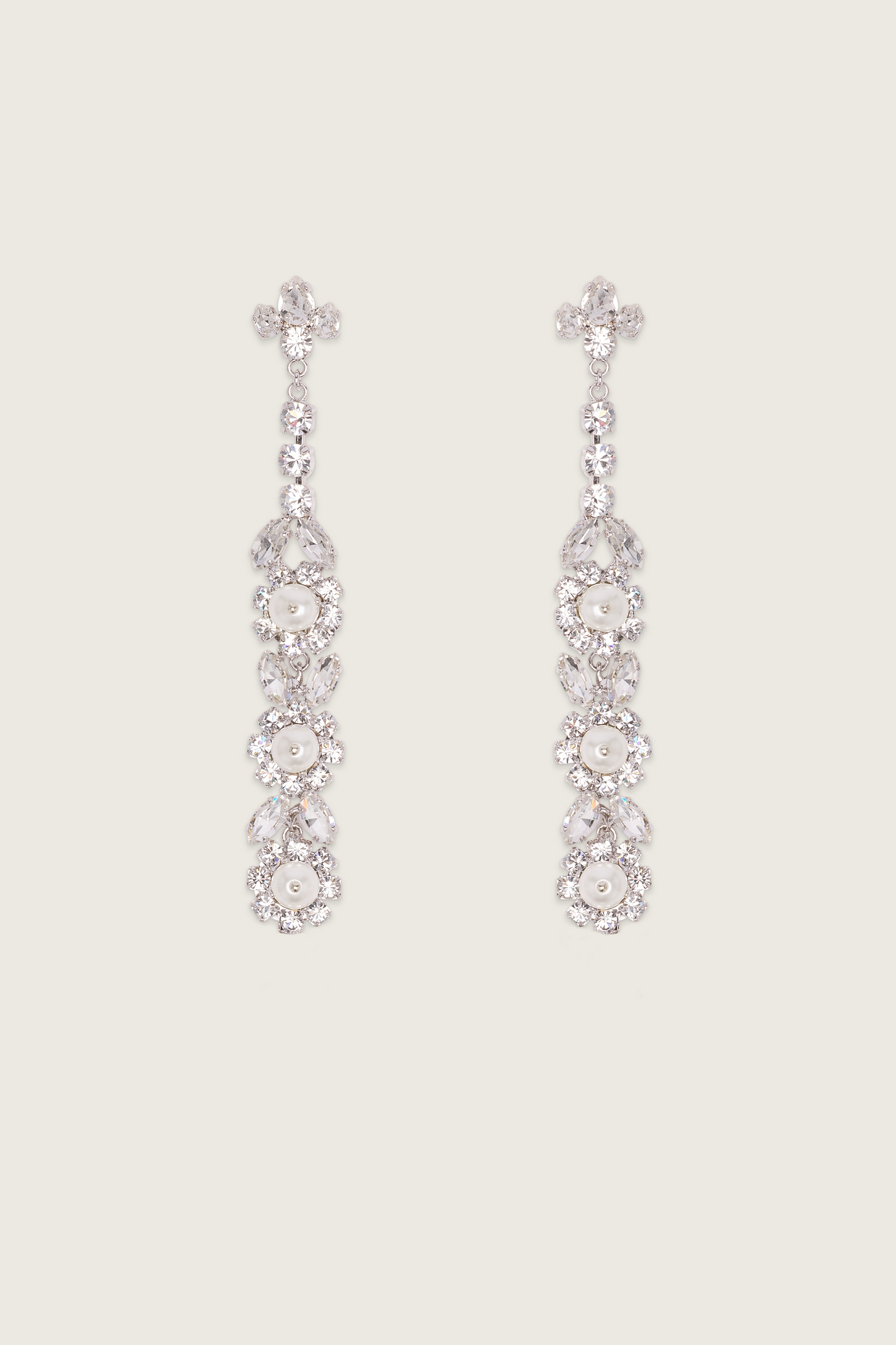 Long Victorian Daisy Floret Earrings