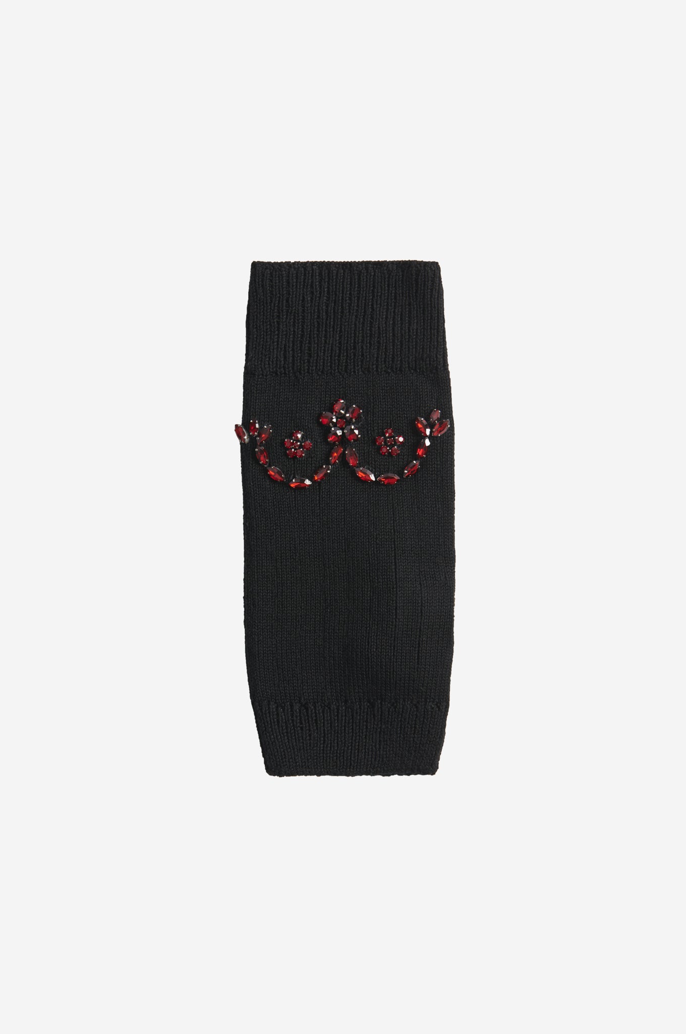 Scallop Embellished Knitted Mittens
