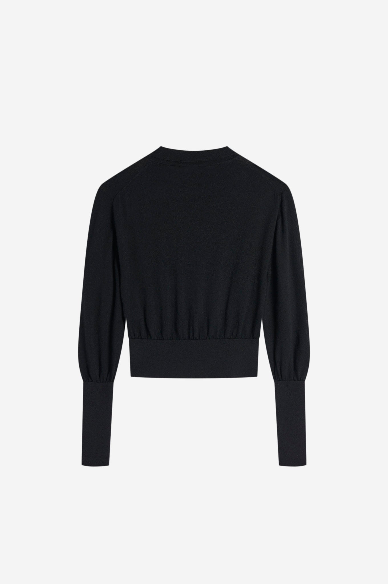 Embellished Merino Silk Knit Polo Jumper