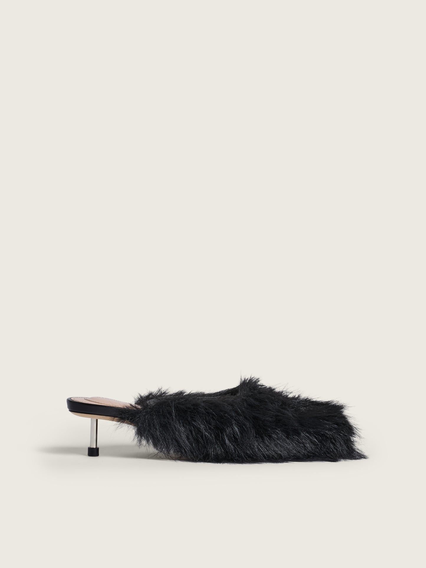 Faux Fur Mule Heel