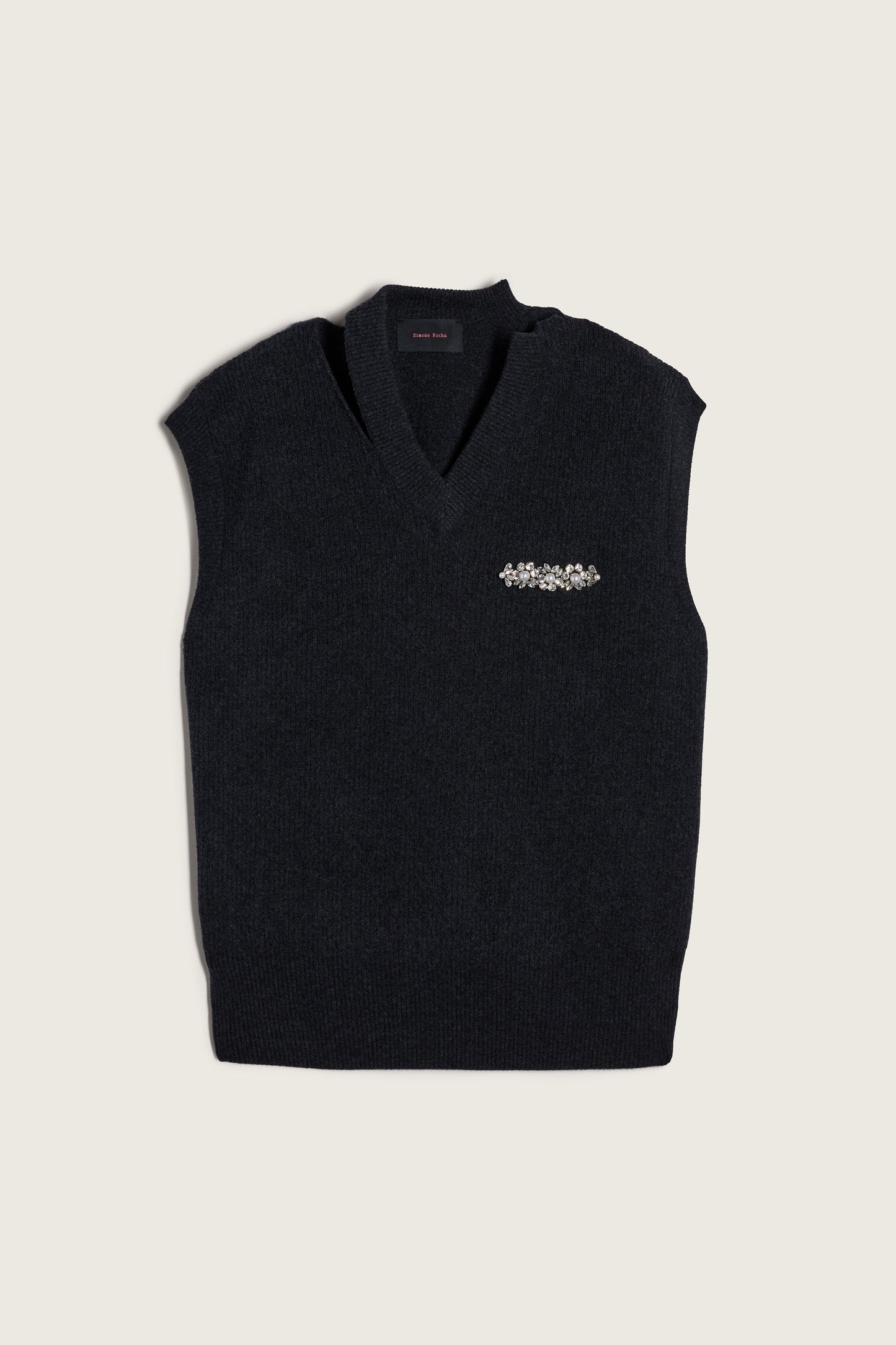 Embellished Merino Seam Bite Vest