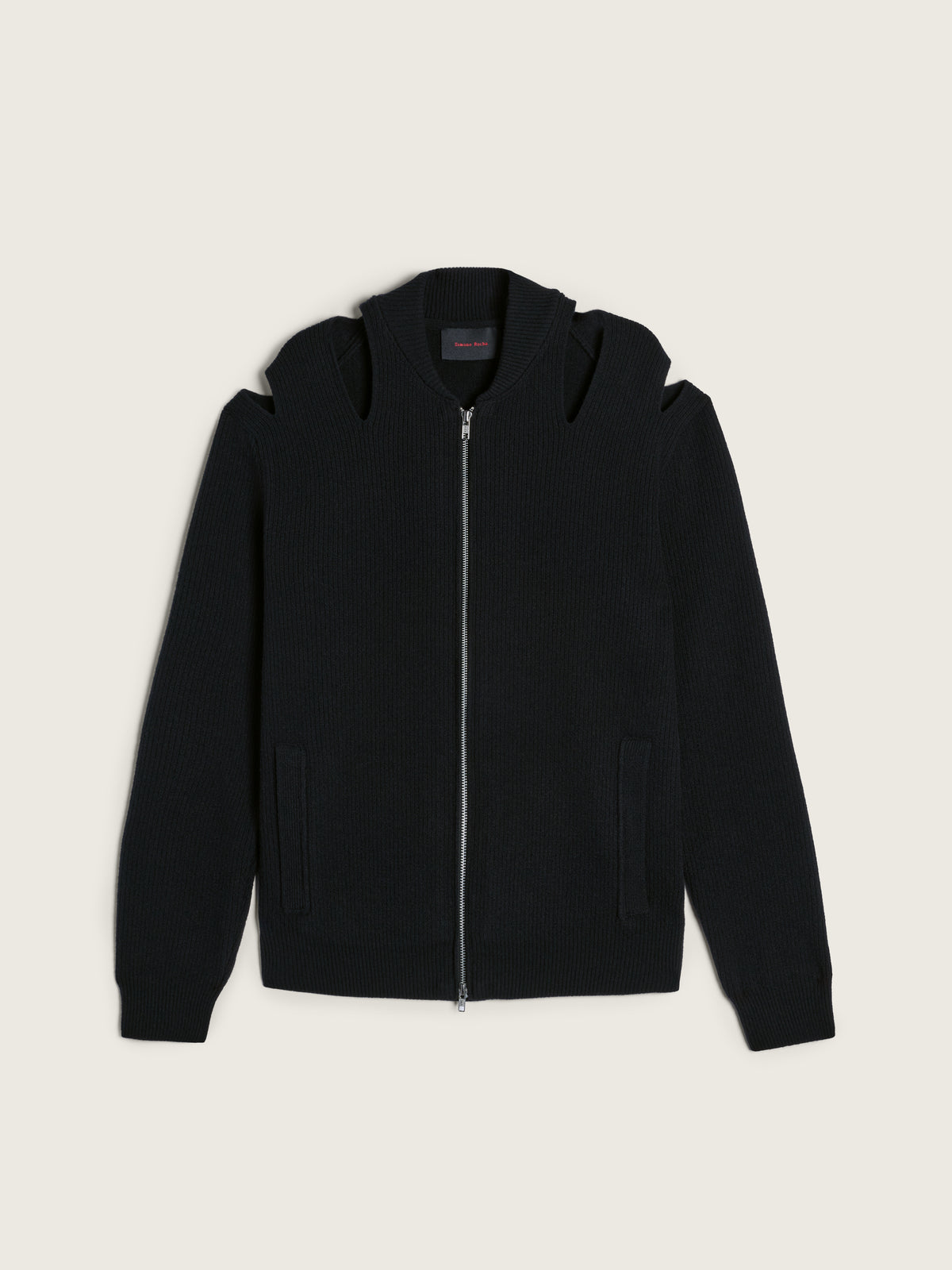 Merino Slash Zip Cardigan
