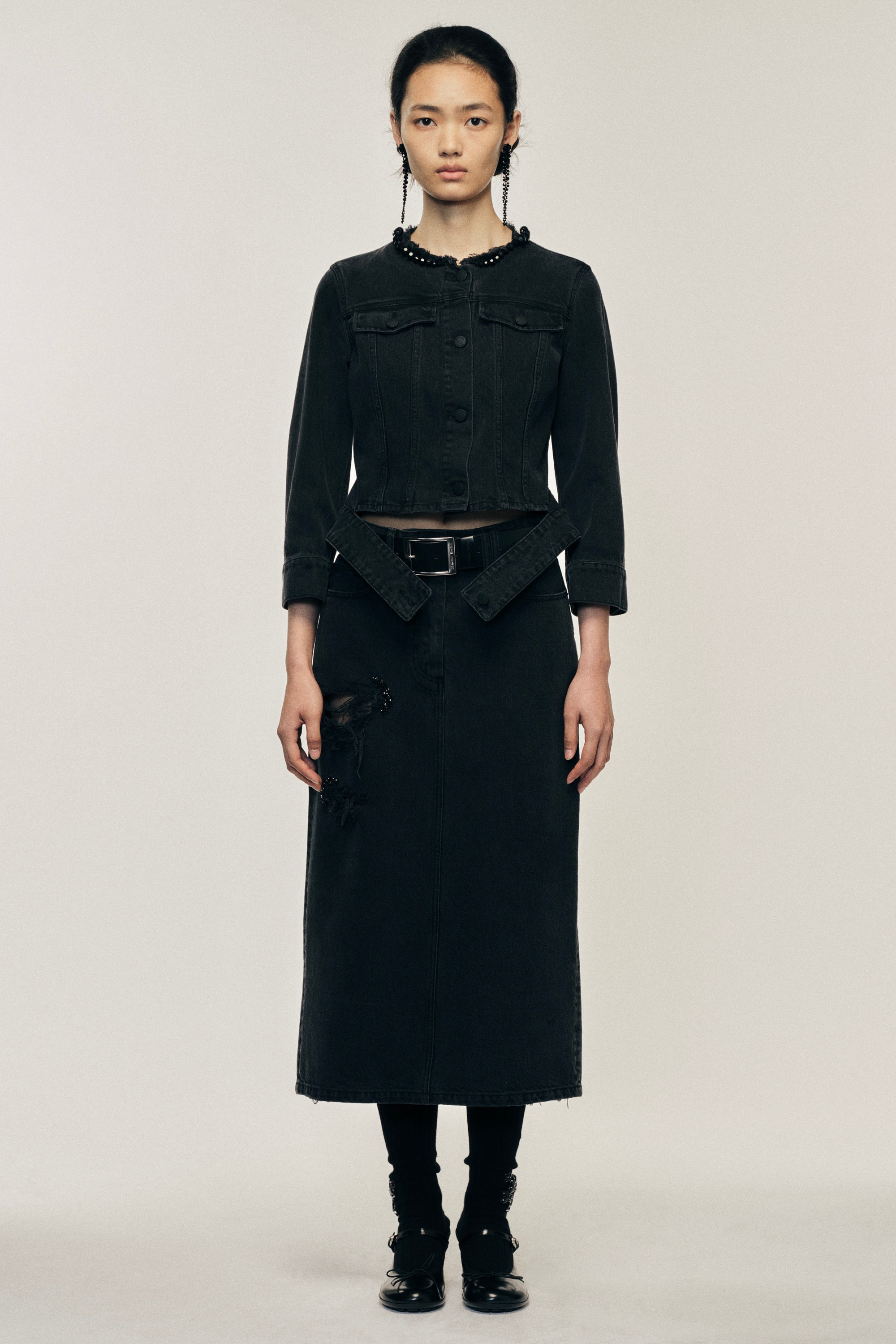 Embellished Kick Back Flare Skirt – Simone Rocha US