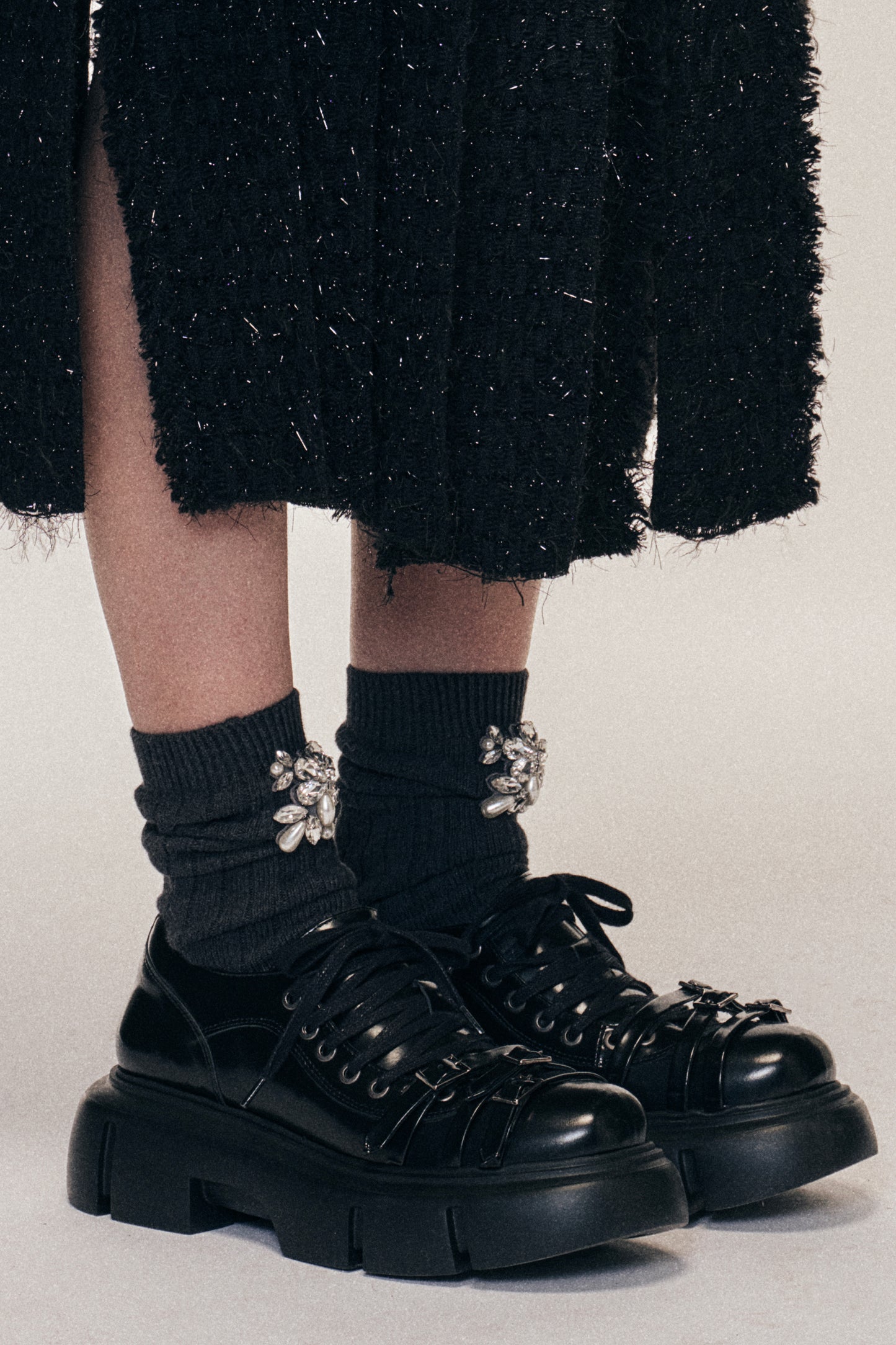 Low Platform Buckle Boot