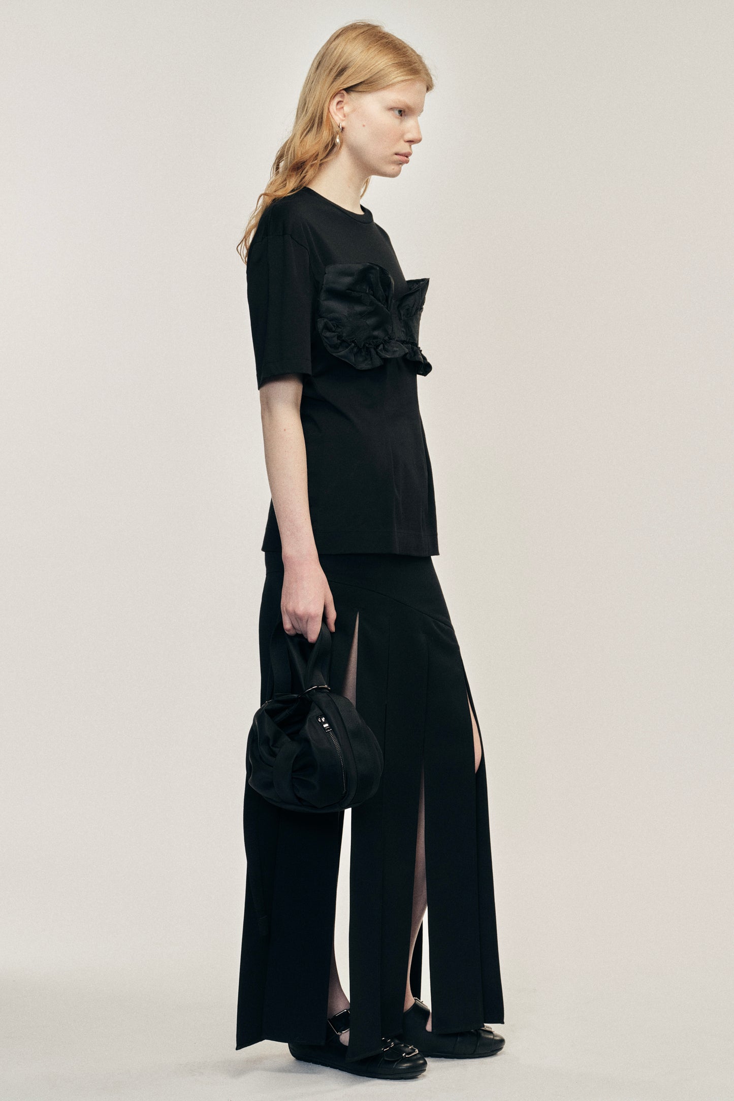 Patchwork Frill Bust Detail T-Shirt
