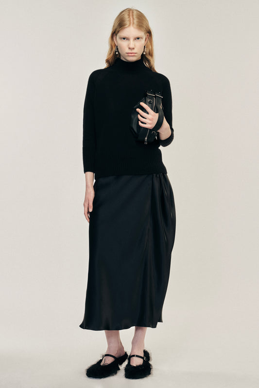 Single Hip Detail Easy Skirt