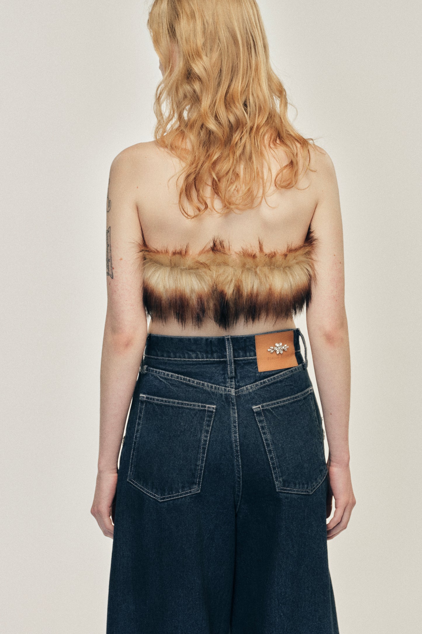 Embellished Wide Leg Puddle Jeans