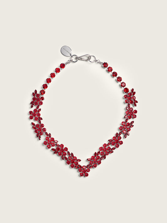 V-Line Floral Necklace
