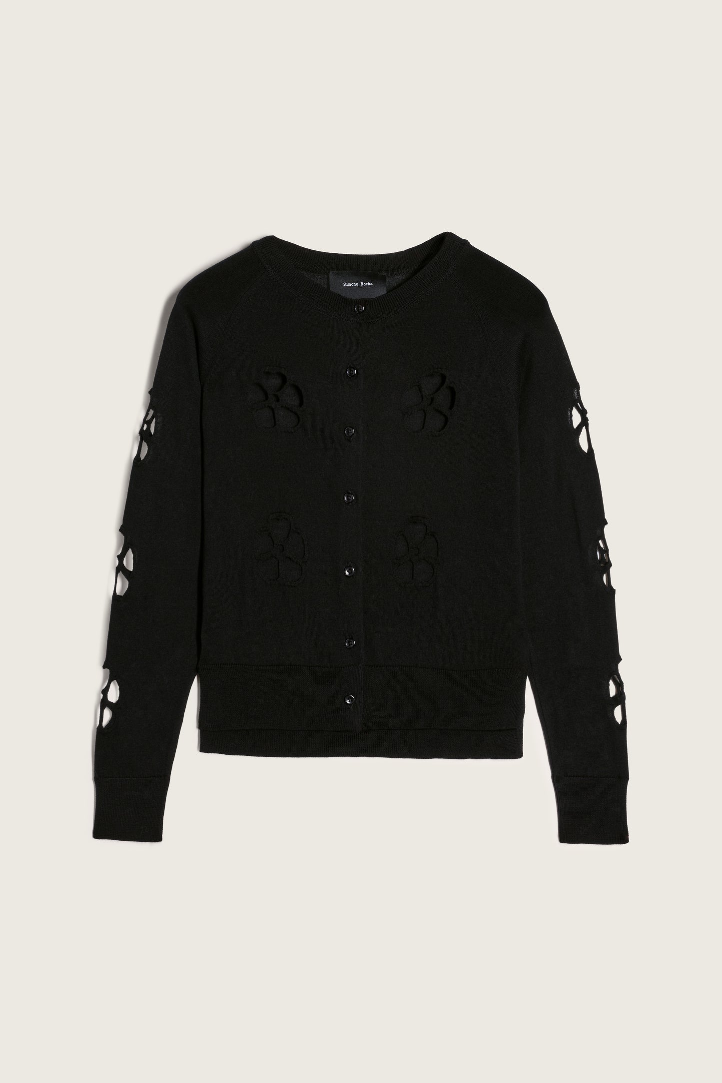 Mercerised Daisy Cutout Cardigan