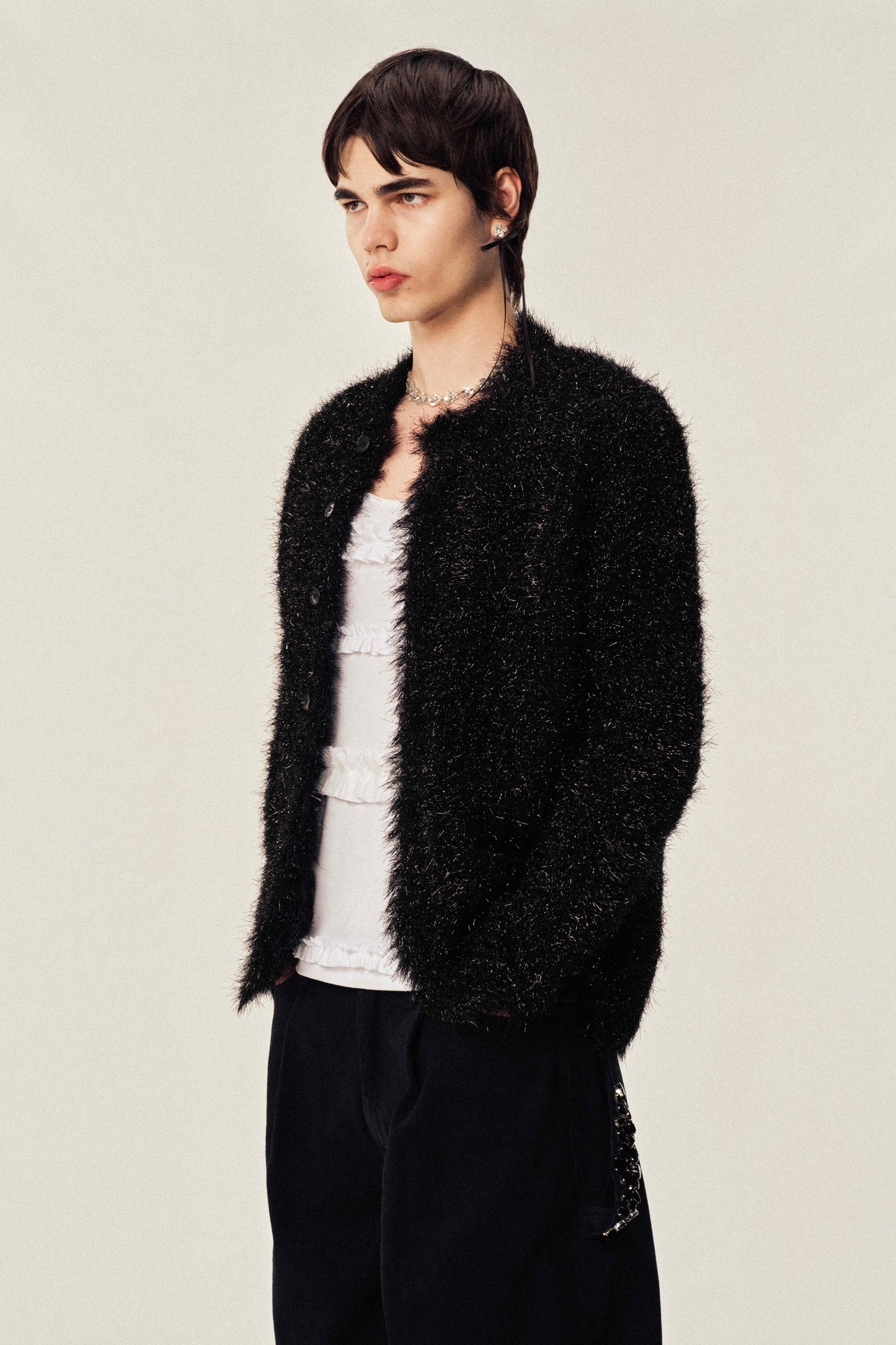 Tinsel Knit Sweater Jacket