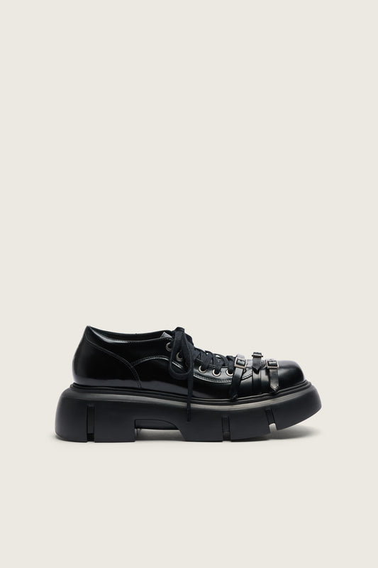 Low Platform Buckle Boot