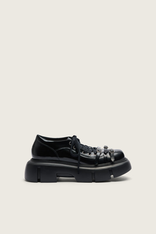 Low Platform Buckle Boot