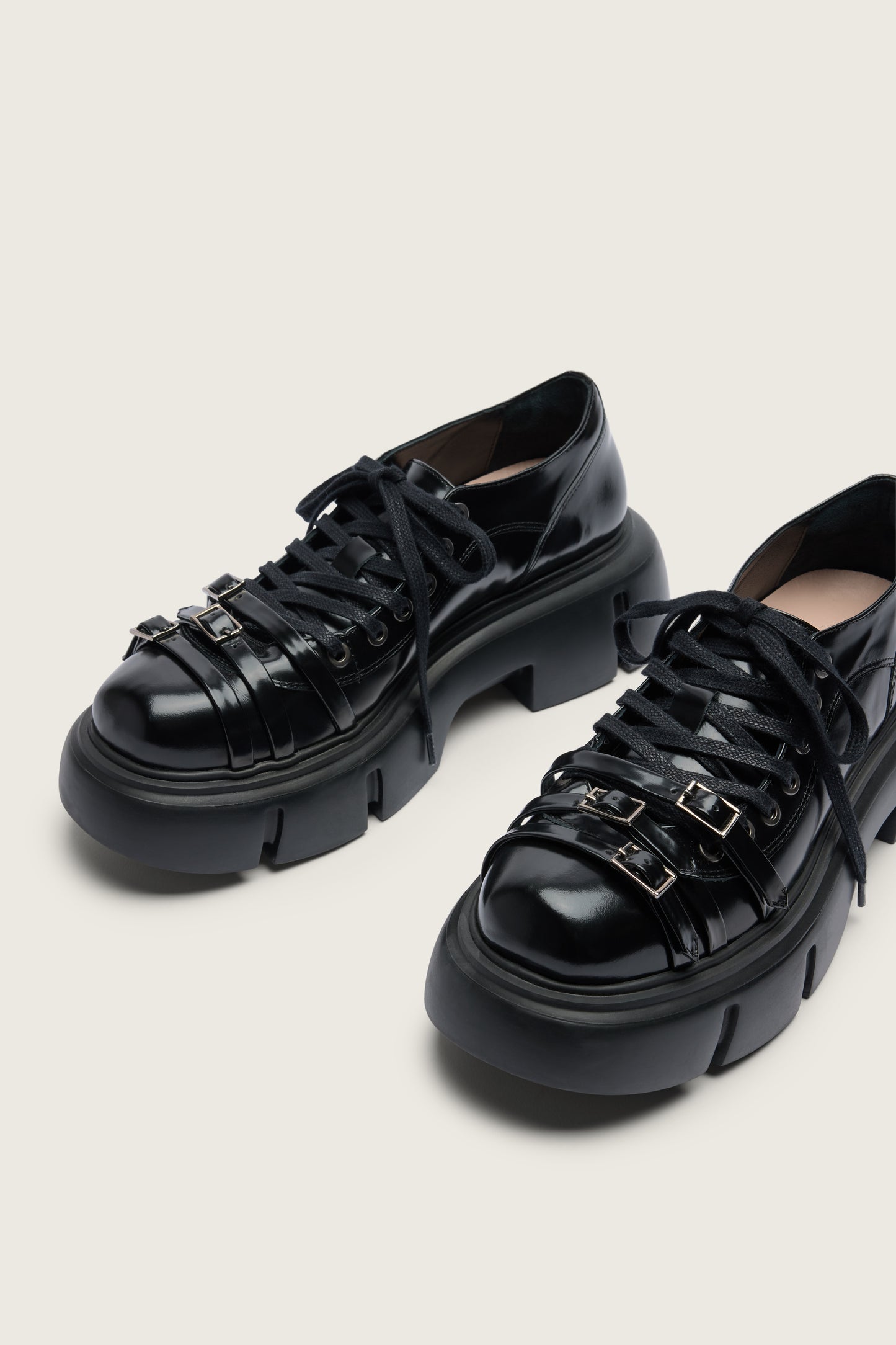 Low Platform Buckle Boot