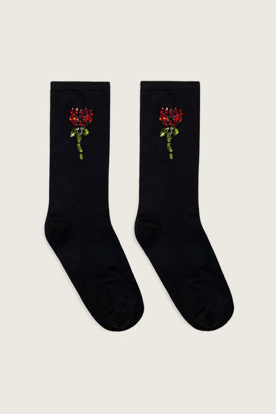 Simone Rocha ビジュー ブラックソックス OS Simone Rocha ビジュー ブラックソックス OS