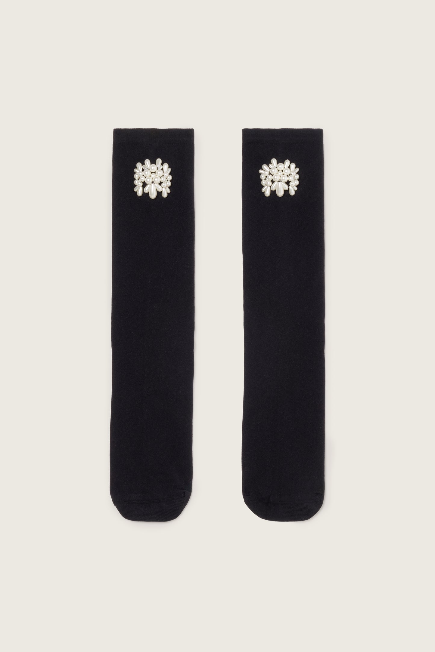 Beaded Flower Cluster Socks