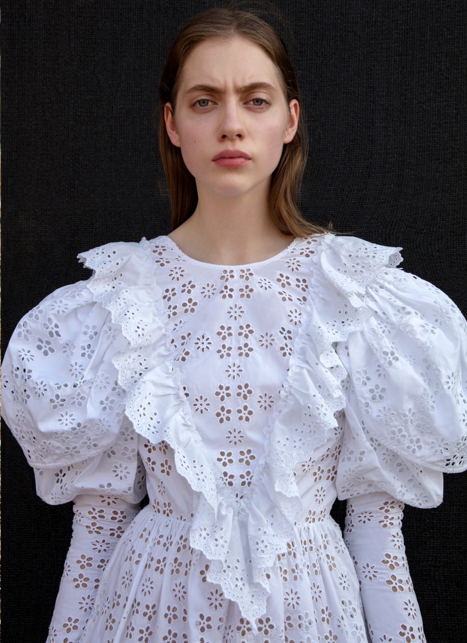 〓Simone Rocha〓 white×blue エンブロイダリー スカート 〓Simone Rocha〓 white×blue エンブロイダリー スカート