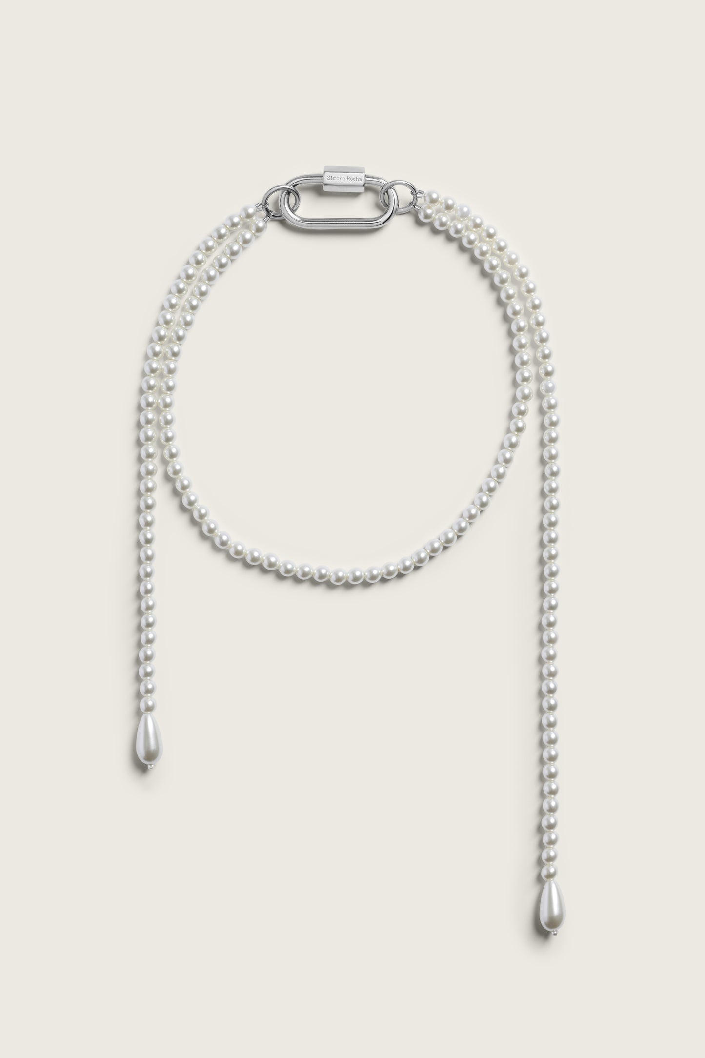Fragment Pearl Carabiner Necklace