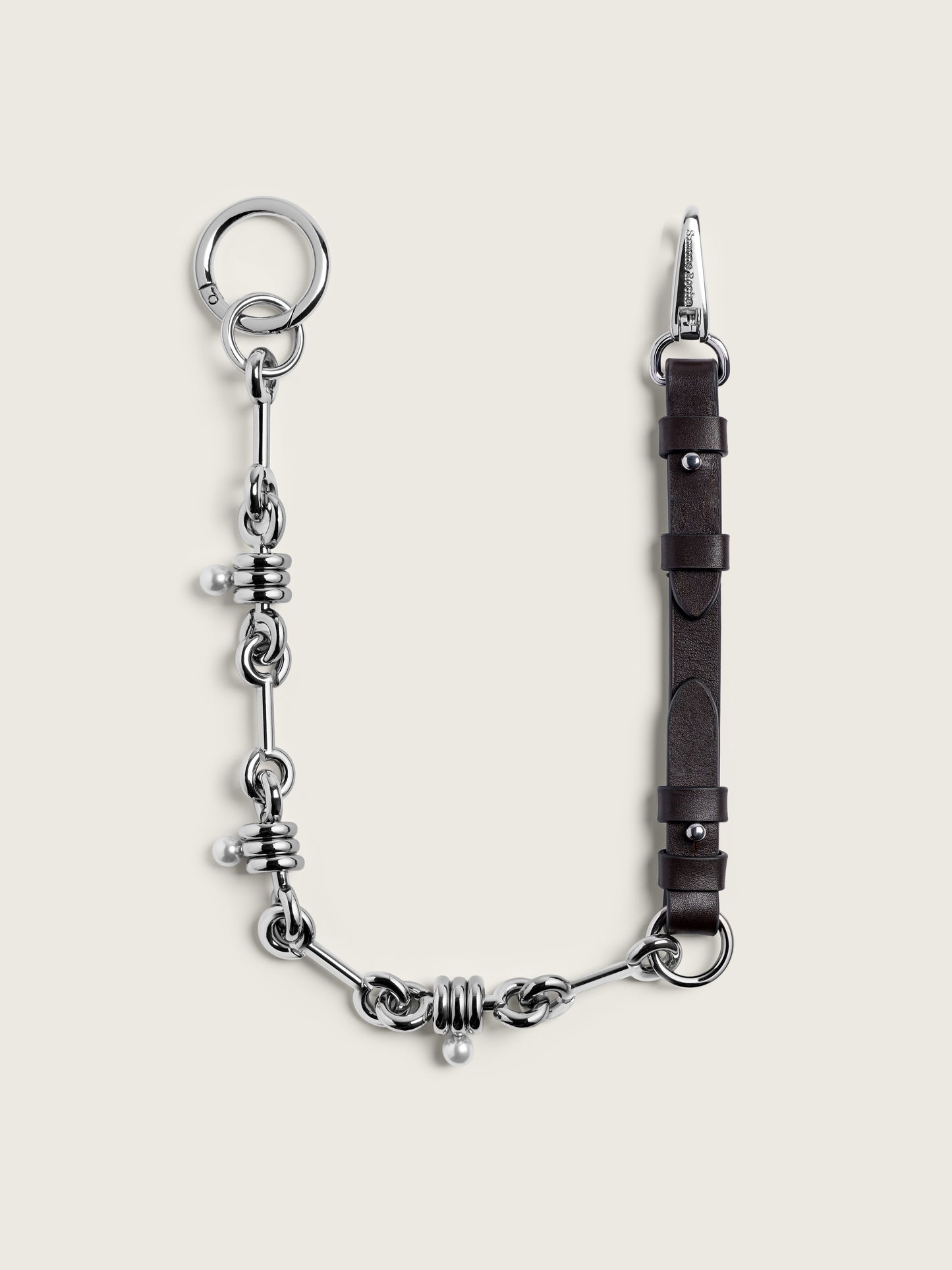 Bridle Stacked Link Pearl Chain Wallet Chain