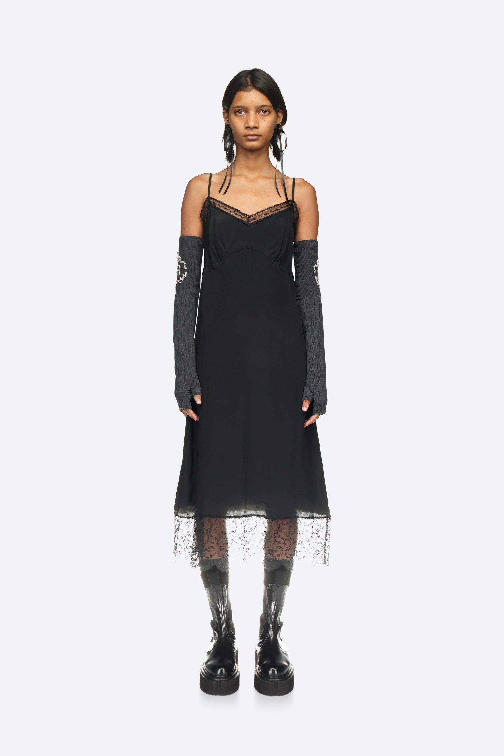 Deep Lace Trim Slip Dress – Simone Rocha US